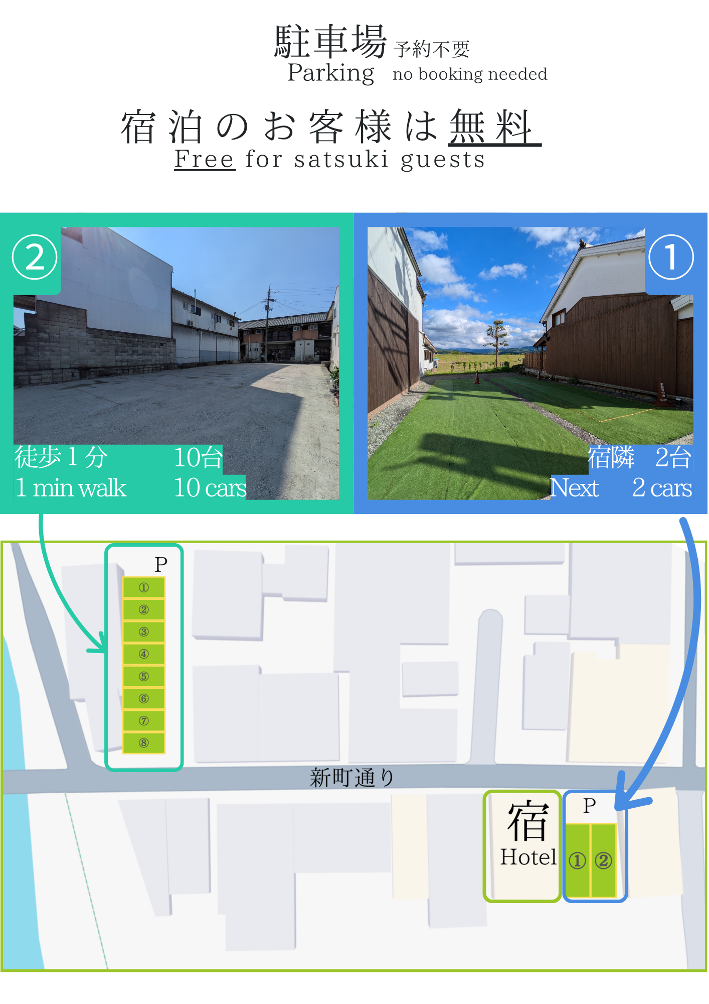 さつき駐車場案内図
